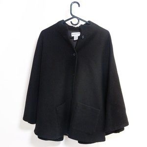 Gorgeous Vintage PENDLETON black wool cape/poncho in EUC!
